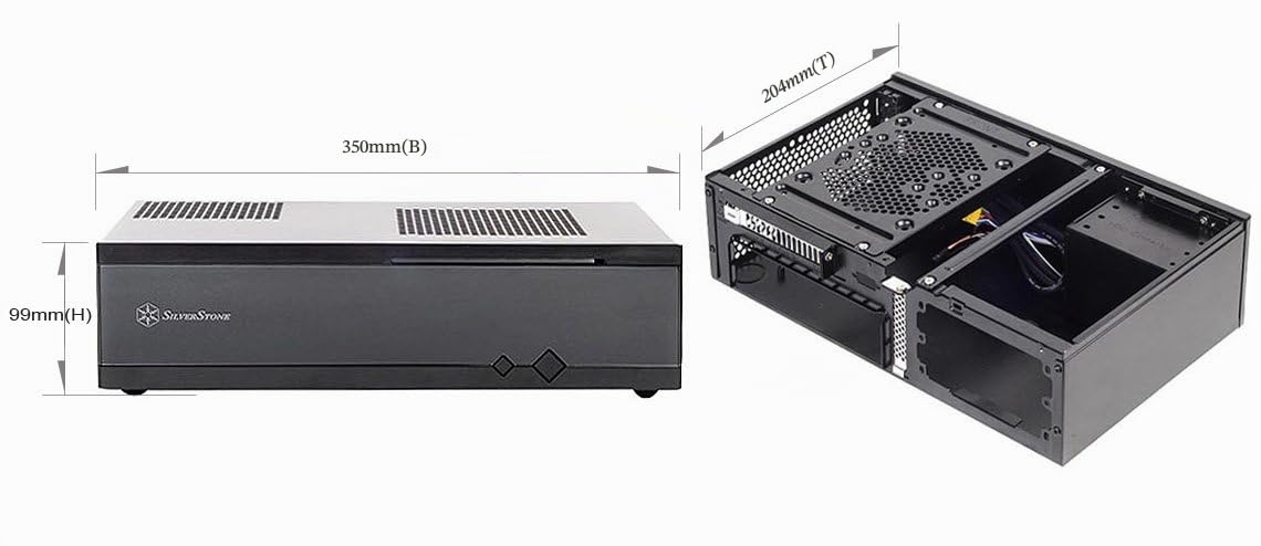 SilverStone Milo ML05B Mini-ITX Gehpdeuse schwarz 7 Liter