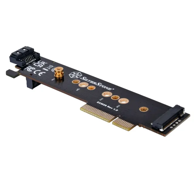 SilverStone Case Storage ECM28 M.2-Adapter PCIe x4 1HE NVMe+SATA