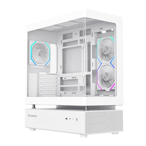 GAMEMAX N80 WH Midi Tower PC-Gehäuse weiß Panoramaglas