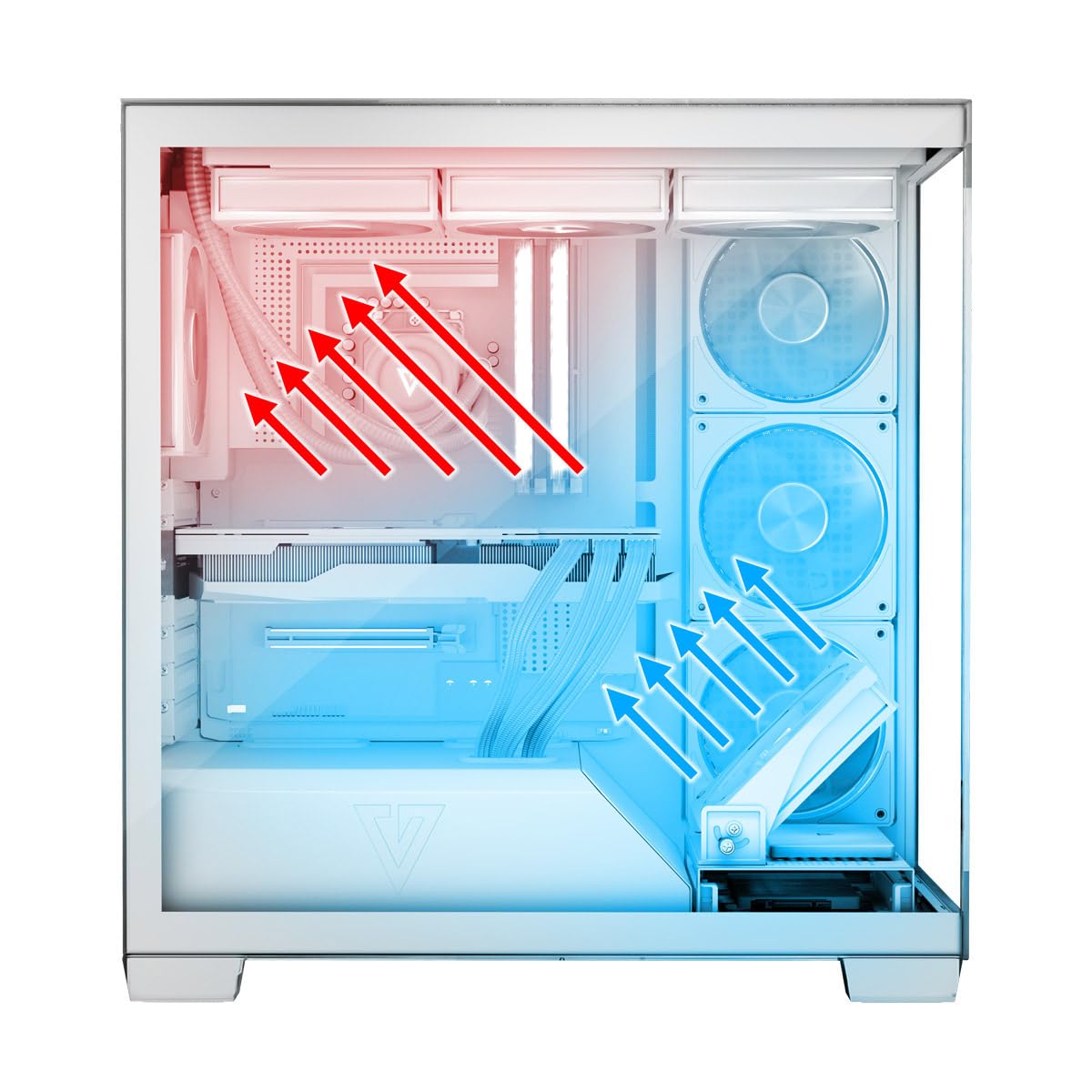 Modecom Volcano Stellar ARGB 8F Midi-Tower PC-Gehu00e4use weiu00df