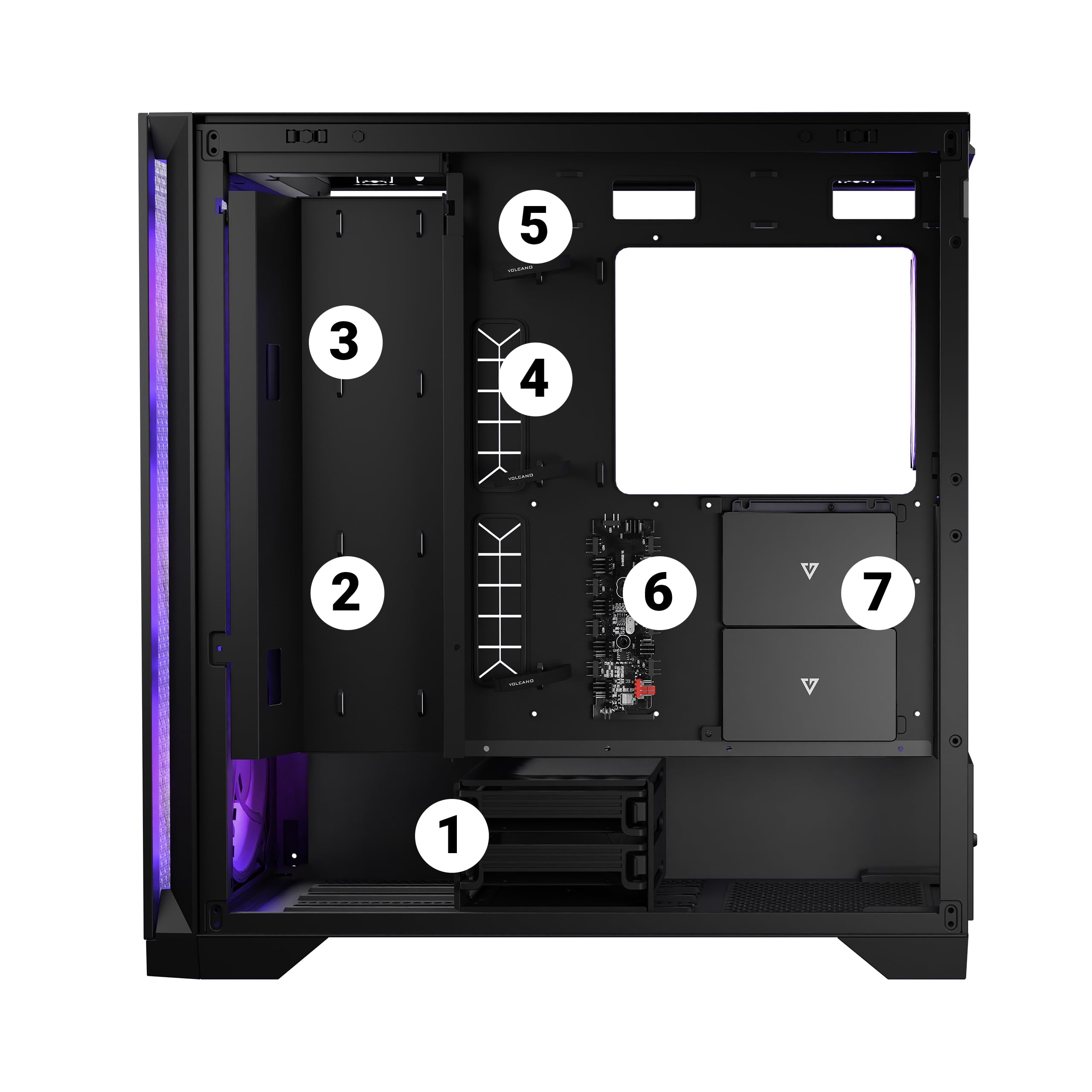 Modecom Volcano Expanse T APEX PC-Gehäuse Schwarz ARGB