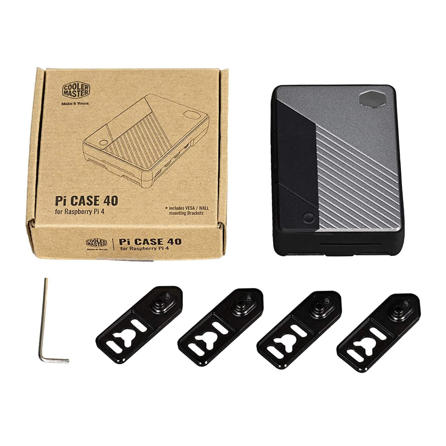 Cooler Master Pi Case 40 Mini-Gehäuse Aluminium schwarz