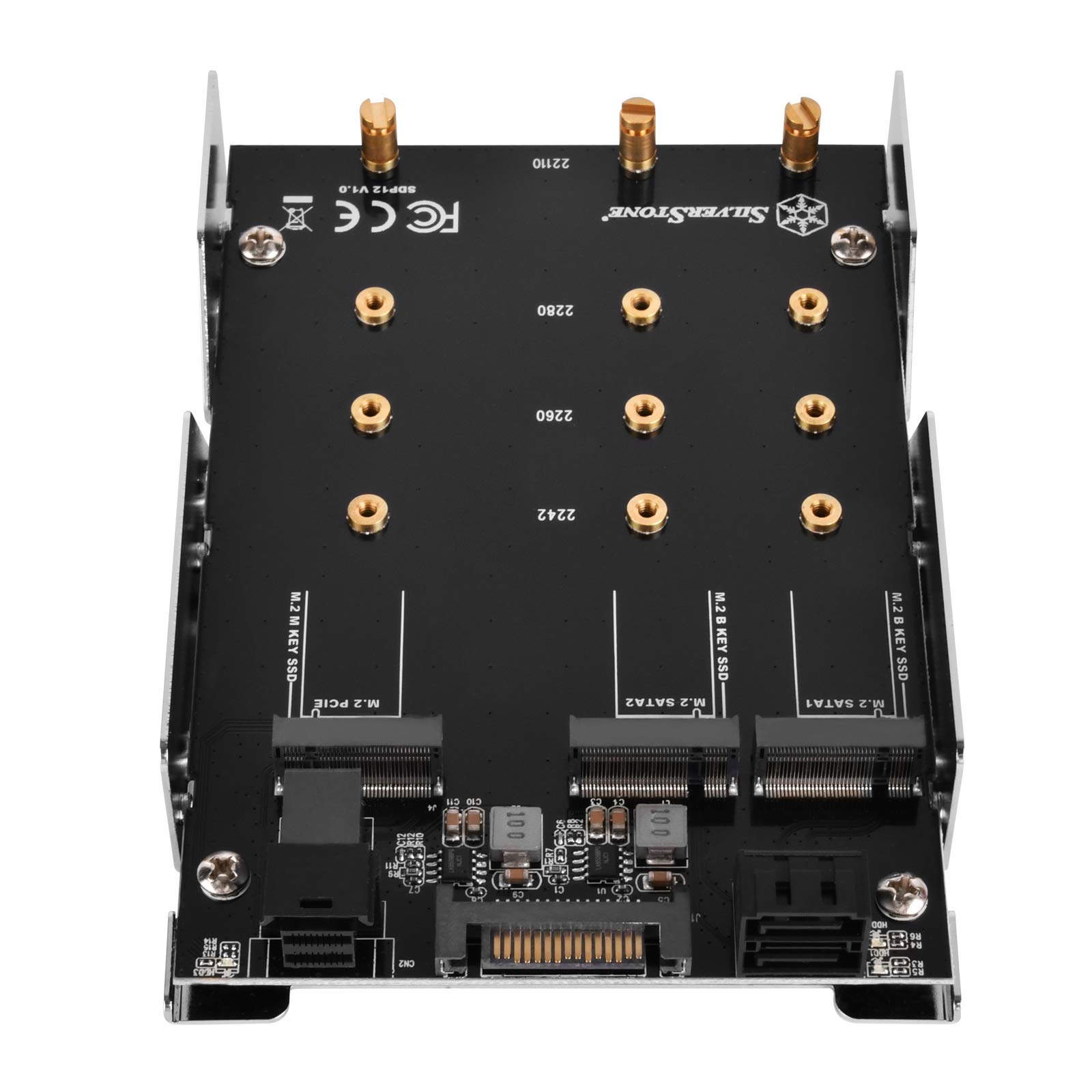 SilverStone SDP12 M.2 SSD Halterung 3,5 Zoll NVMe SATA