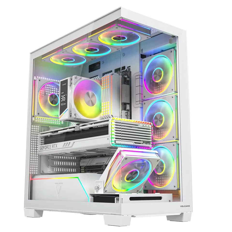 Modecom Volcano Stellar Plus ARGB Gehäuse Weiß 8 Lüfter
