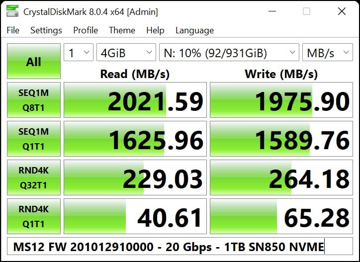 SilverStone MS12 M.2 SSD-Gehäuse schwarz 20Gbps USB-C