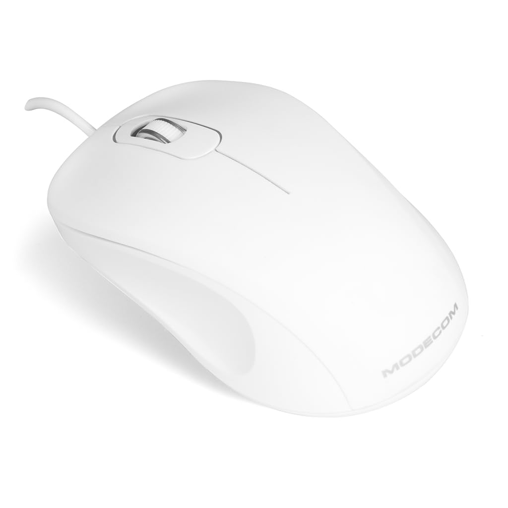 Modecom MC-M10 Maus weiß USB kabelgebunden 3-Tasten