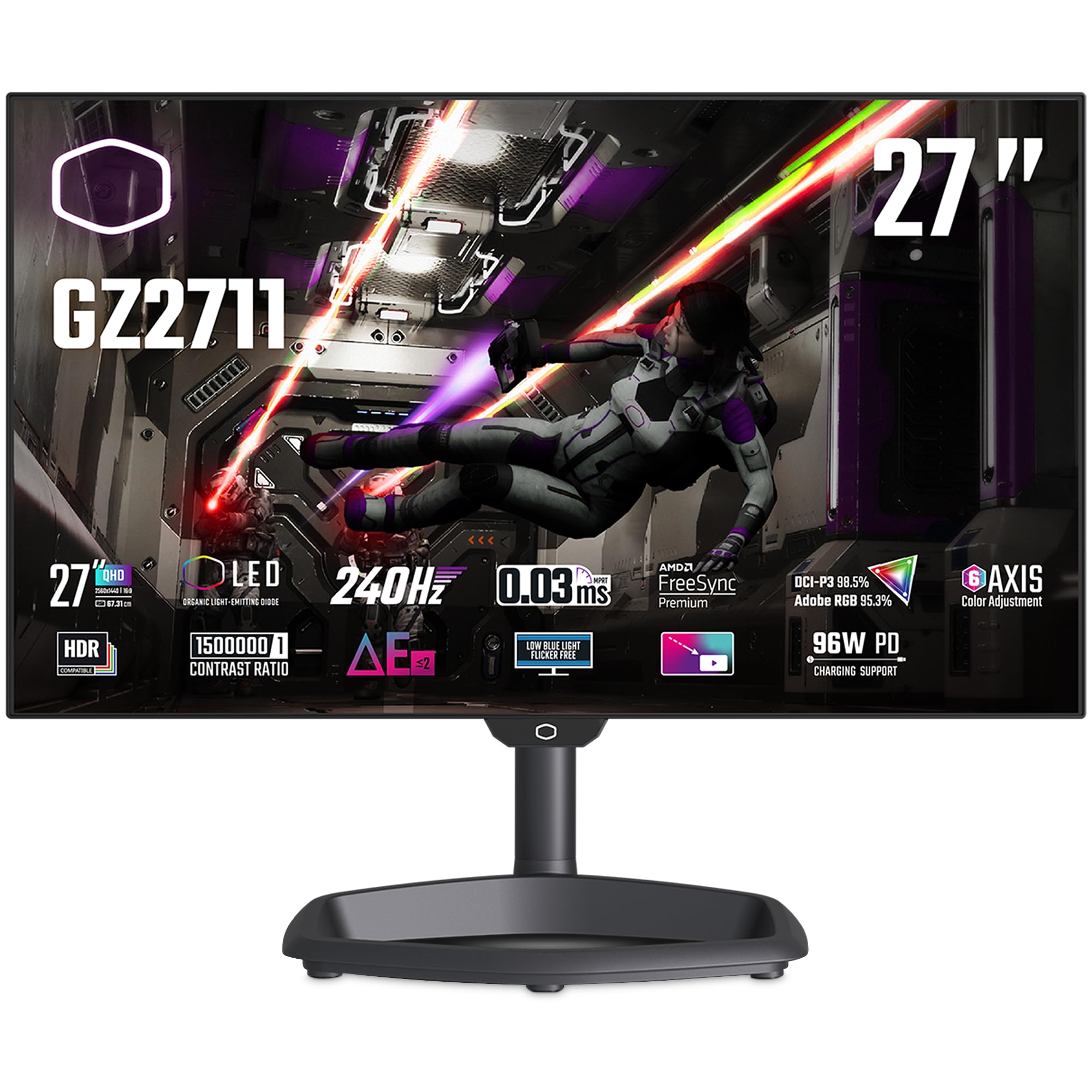 Cooler Master Tempest GP2711 Gaming-Monitor 27" WQHD 165Hz Mini-LED