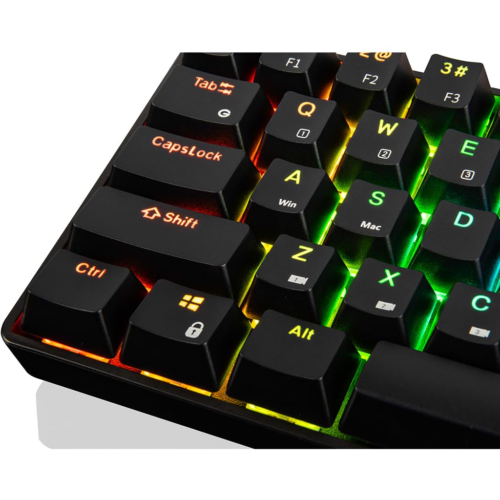 Modecom Volcano Lanparty RGB BT Tastatur 65% Gateron Yellow