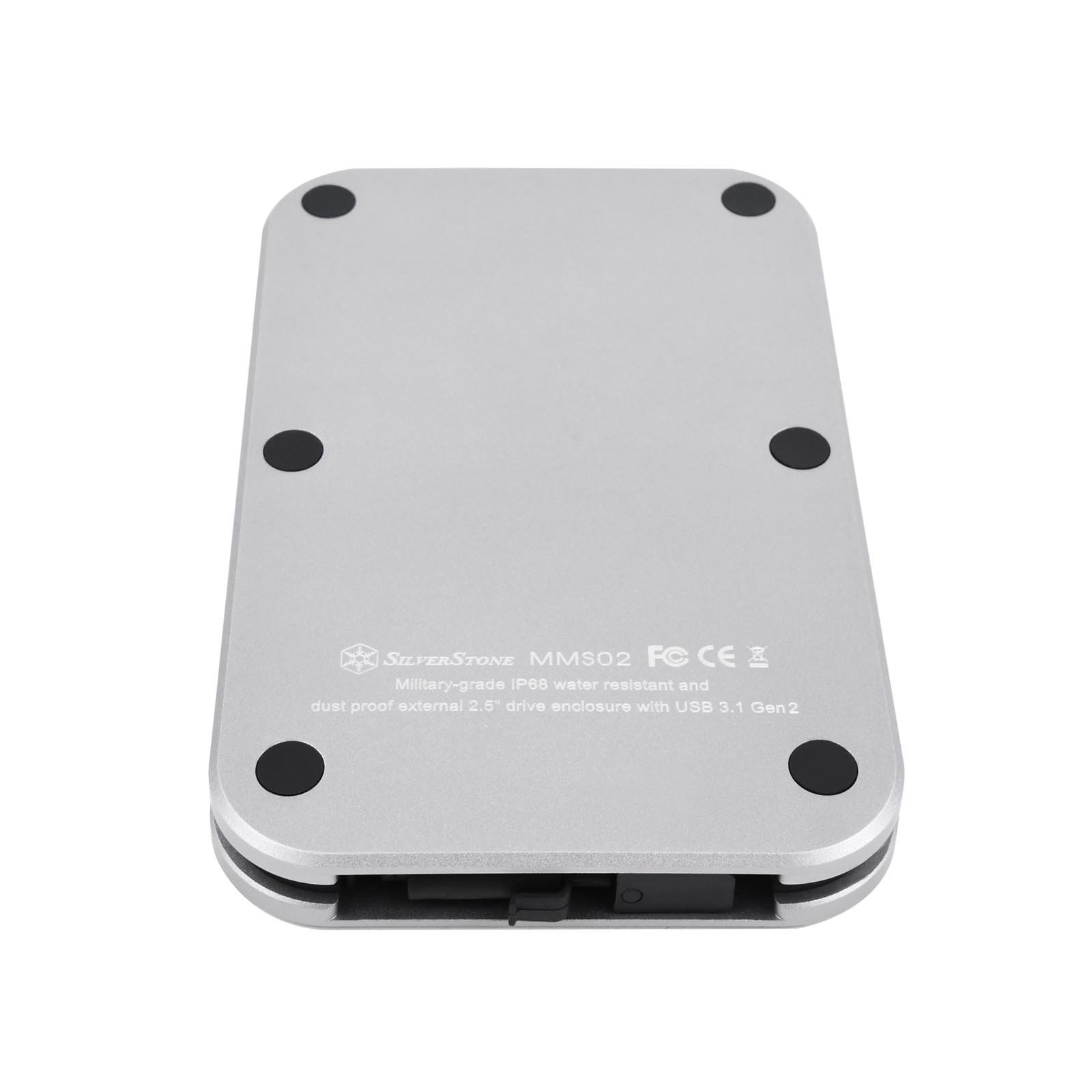 SilverStone MMS02C USB-C Festplatten Gehäuse dunkelgrau