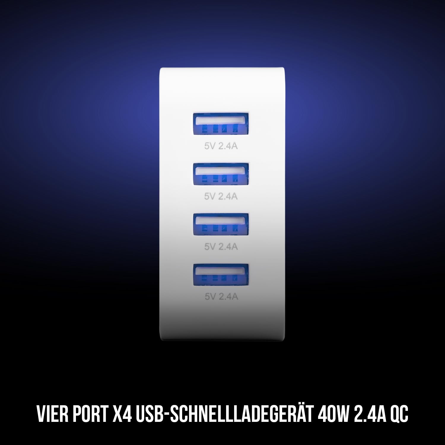 Modecom MC-4U USB-Schnellladegerät 4-Port 40W 2.4A