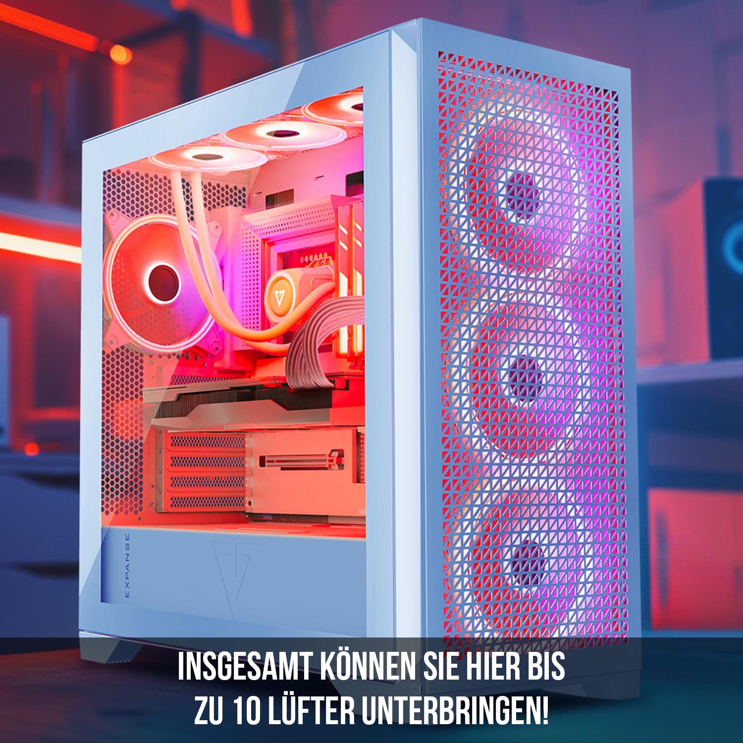 Modecom Volcano Expanse T APEX PC-Gehäuse Weiß ARGB