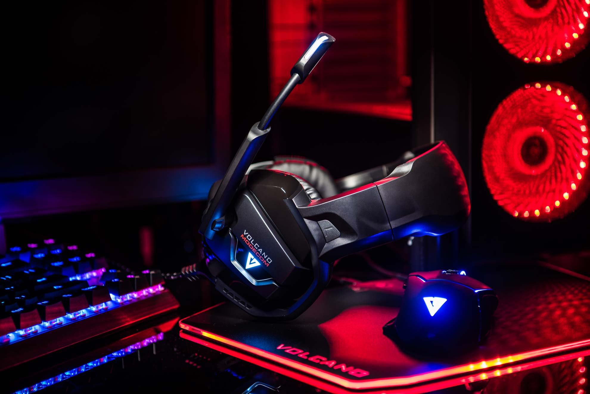 Modecom Volcano MC-859 Headset schwarz USB 50-mm