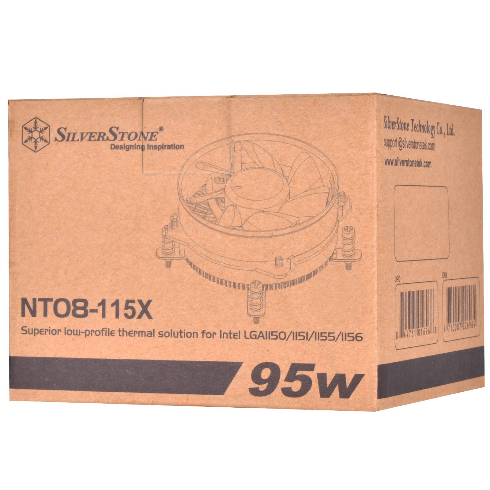 SilverStone Nitrogon NT08-115X-V2 CPU-Kühler 92mm low-profile