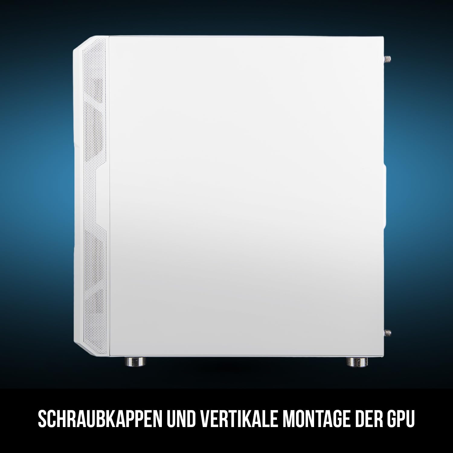 Modecom Volcano Amirani Midi-Tower Gehäuse weiß 4 Lüfter Glas