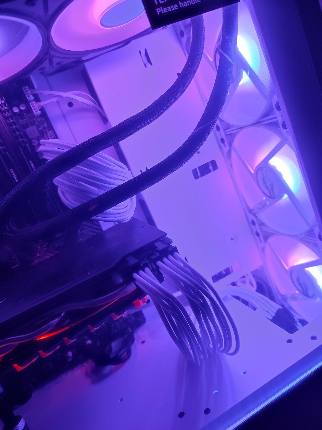 Cooler Master PVC Netzteil-Verlängerungskabel 30cm schwarz-weiß