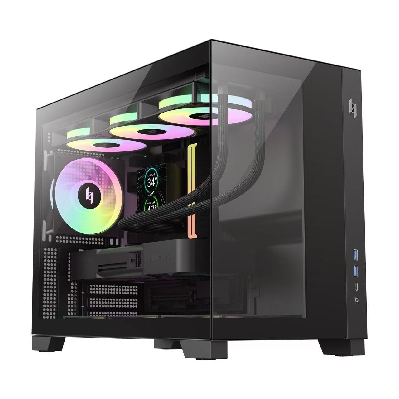 Gamemax NEX C56 VC ATX Gehäuse schwarz Panorama ARGB