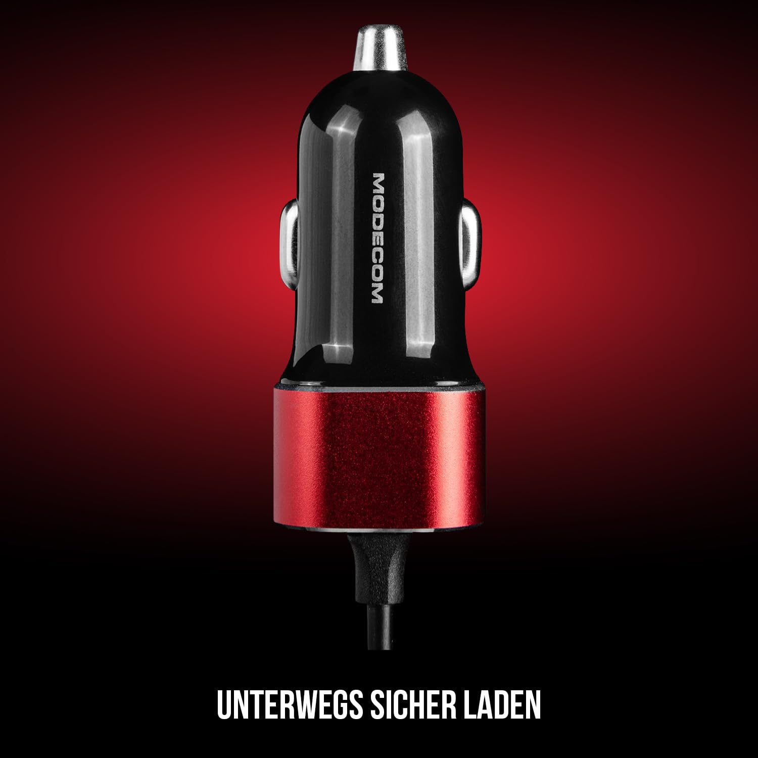 Modecom CU2K-09 Kfz-Ladegerät Micro-USB schwarz Kabel