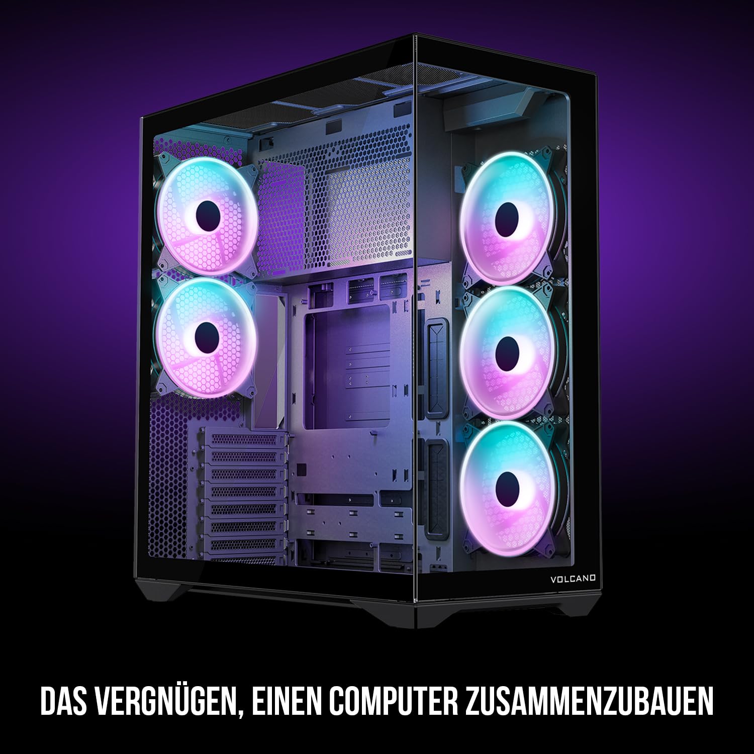 Modecom Volcano Space XL Full-Tower PC-Gehu00e4use schwarz ohne Lu00fcfter