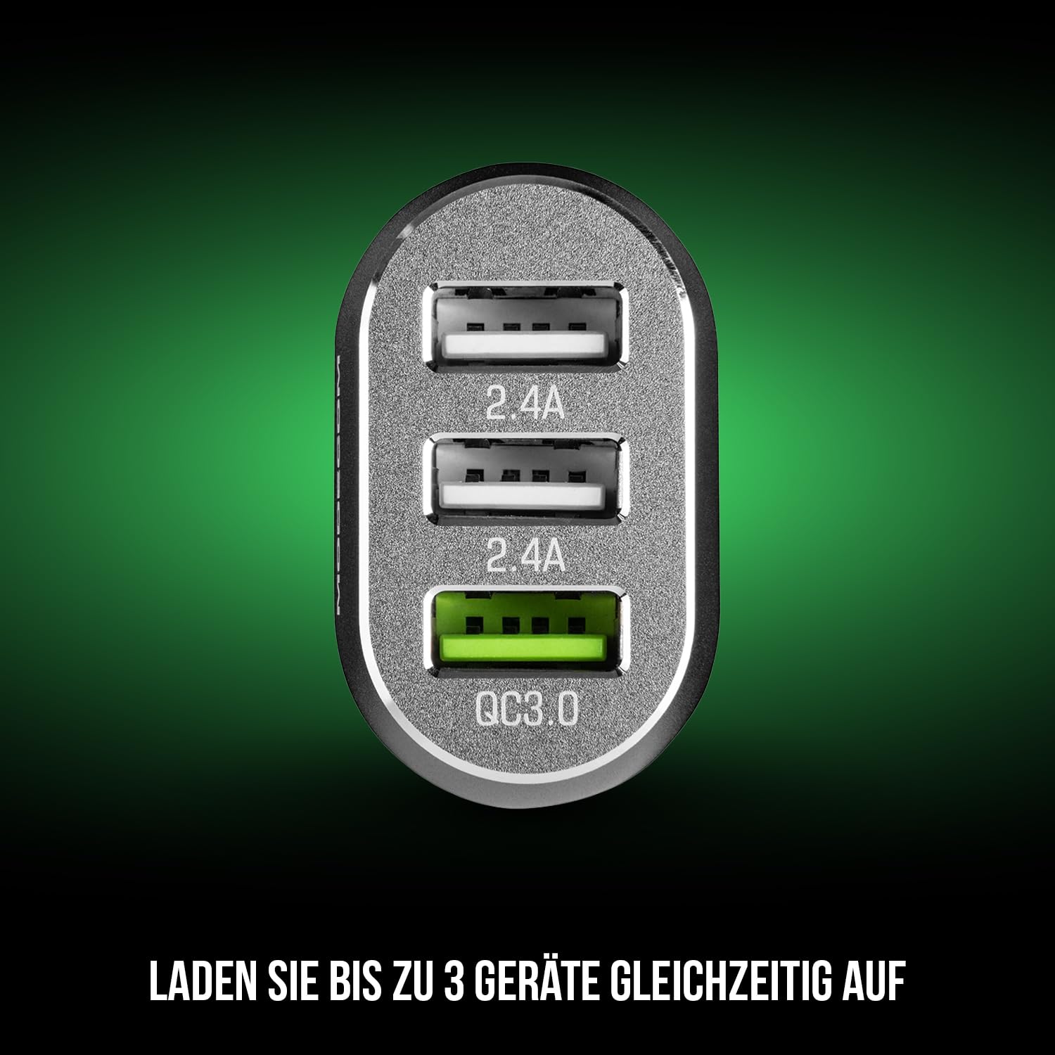 Modecom CU3 QC 3.0 Kfz-Ladegerät schwarz 3-Port Schnelllader