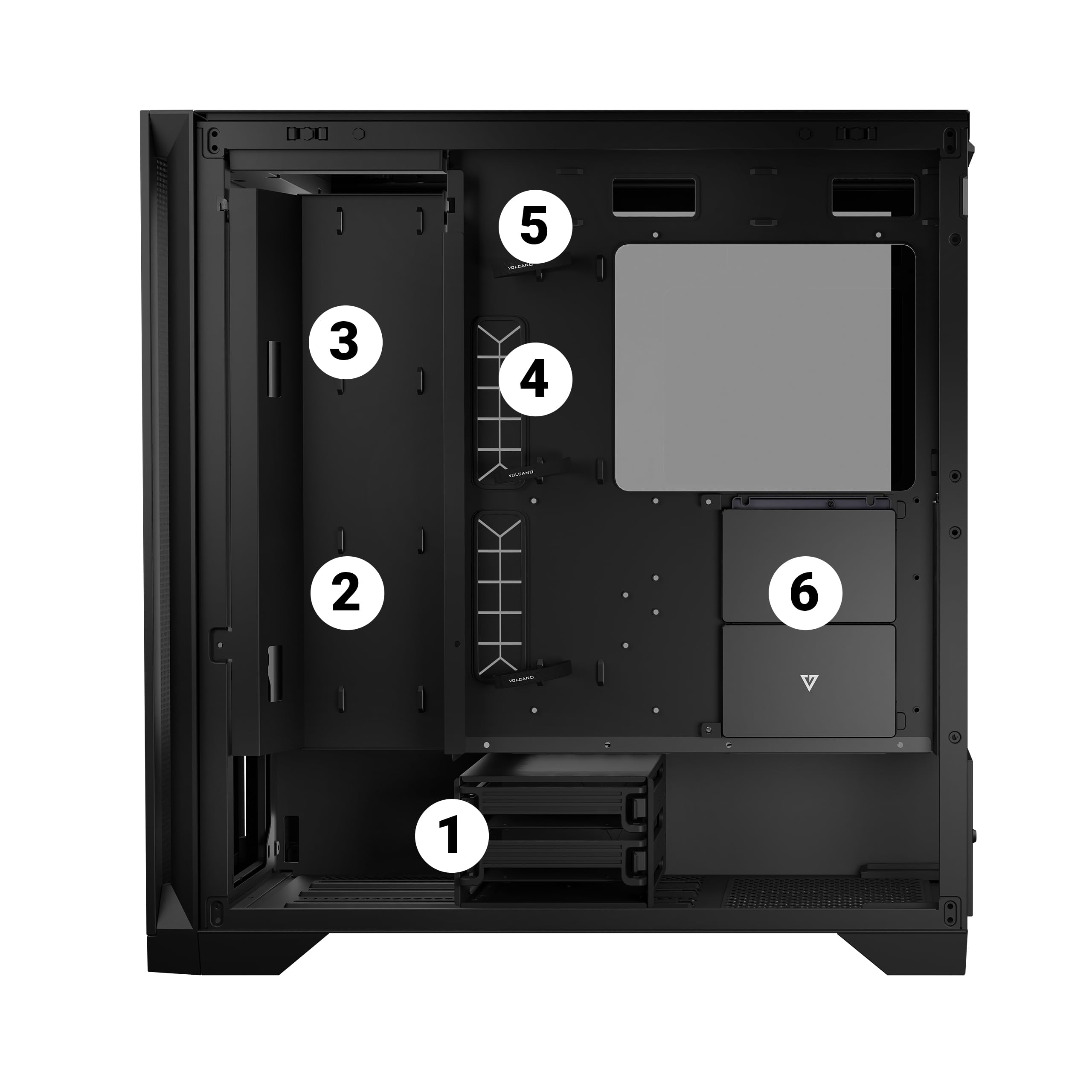 Modecom Volcano Expanse S Midi Tower PC-Gehäuse Schwarz