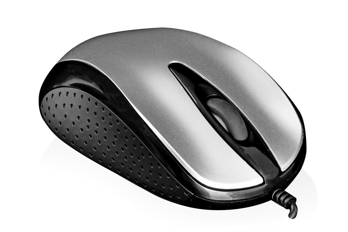 Modecom MC-M4 PC Maus USB kabelgebunden grau optisch