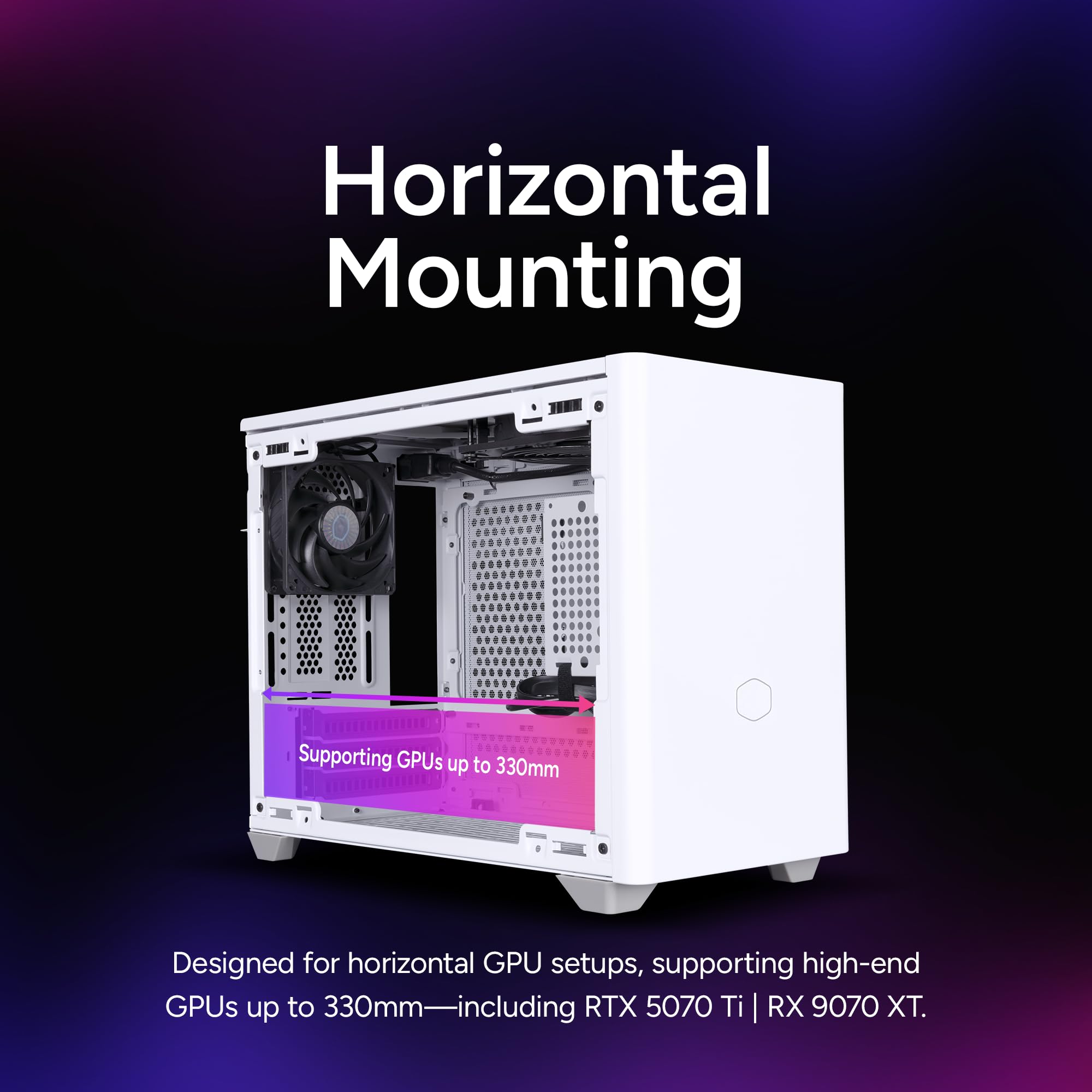 Cooler Master NR200 Mini-ITX Gehäuse Weiß Belüftet Triple-Slot