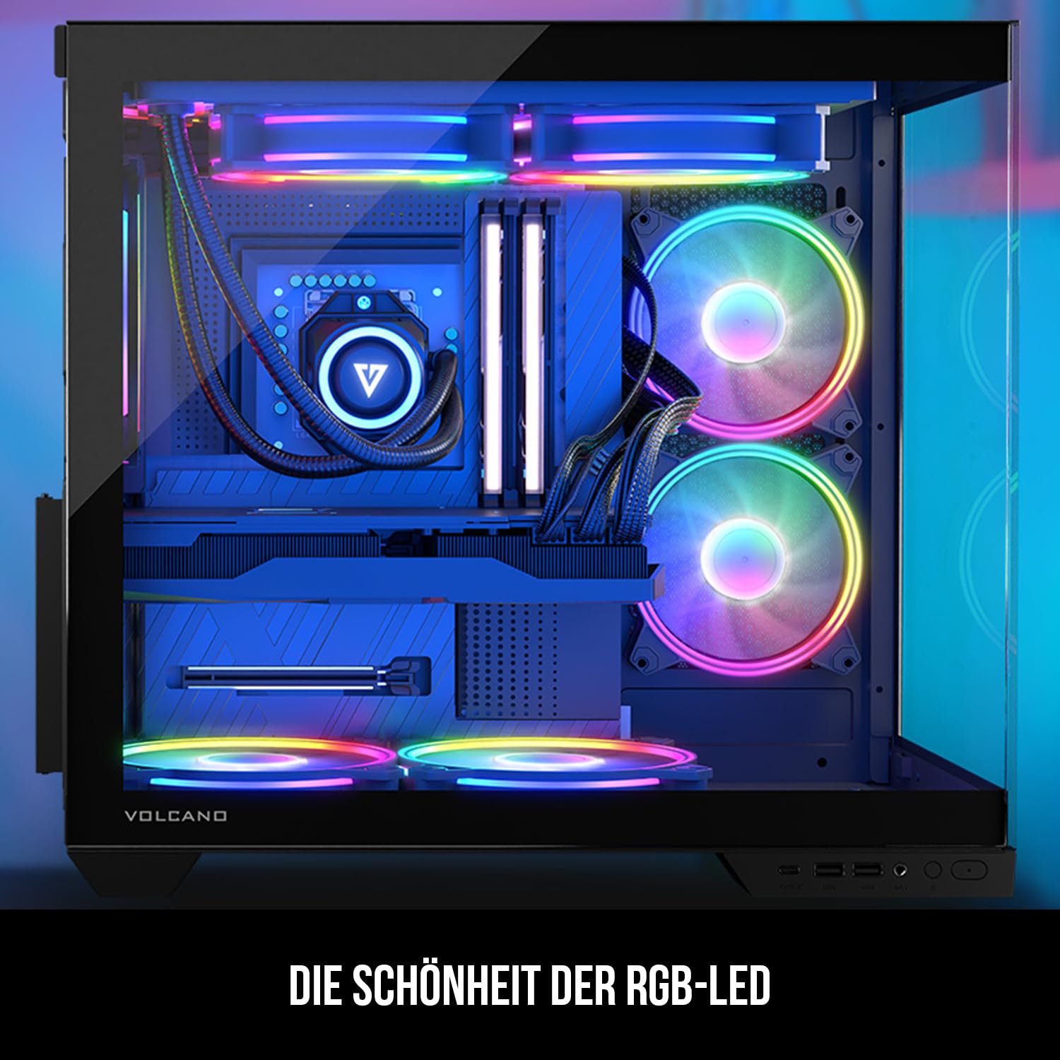 Modecom Volcano Apex ARGB Gehäuselüfter 140mm Schwarz PWM