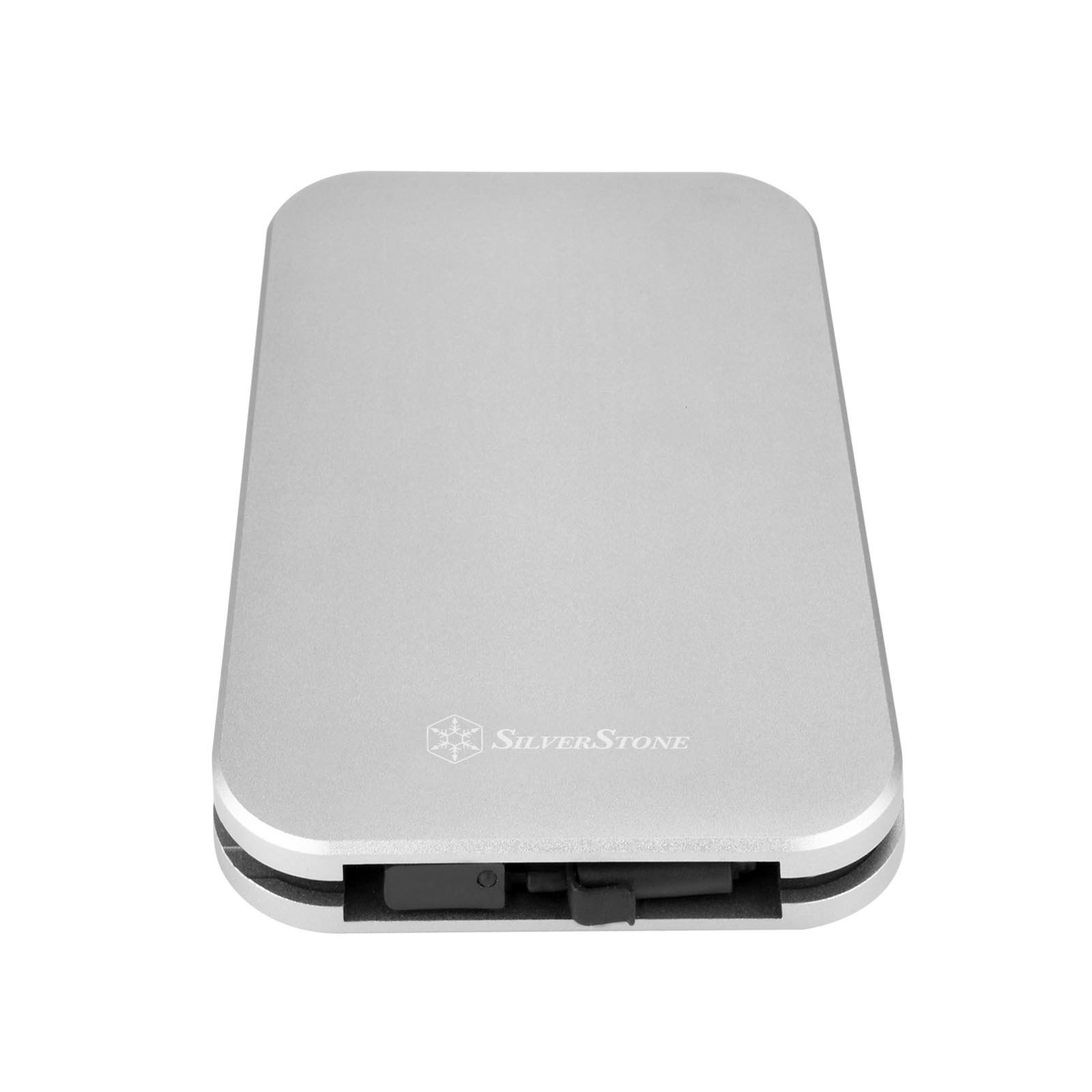 SilverStone MMS02C USB-C Festplatten Gehäuse dunkelgrau