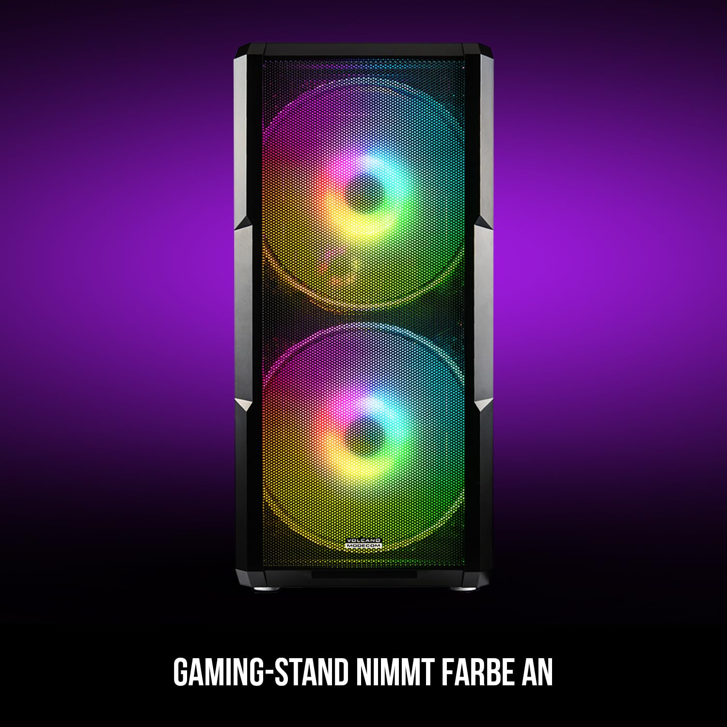 Modecom Volcano Amirani ARGB Midi-Tower PC Gehäuse schwarz Glas