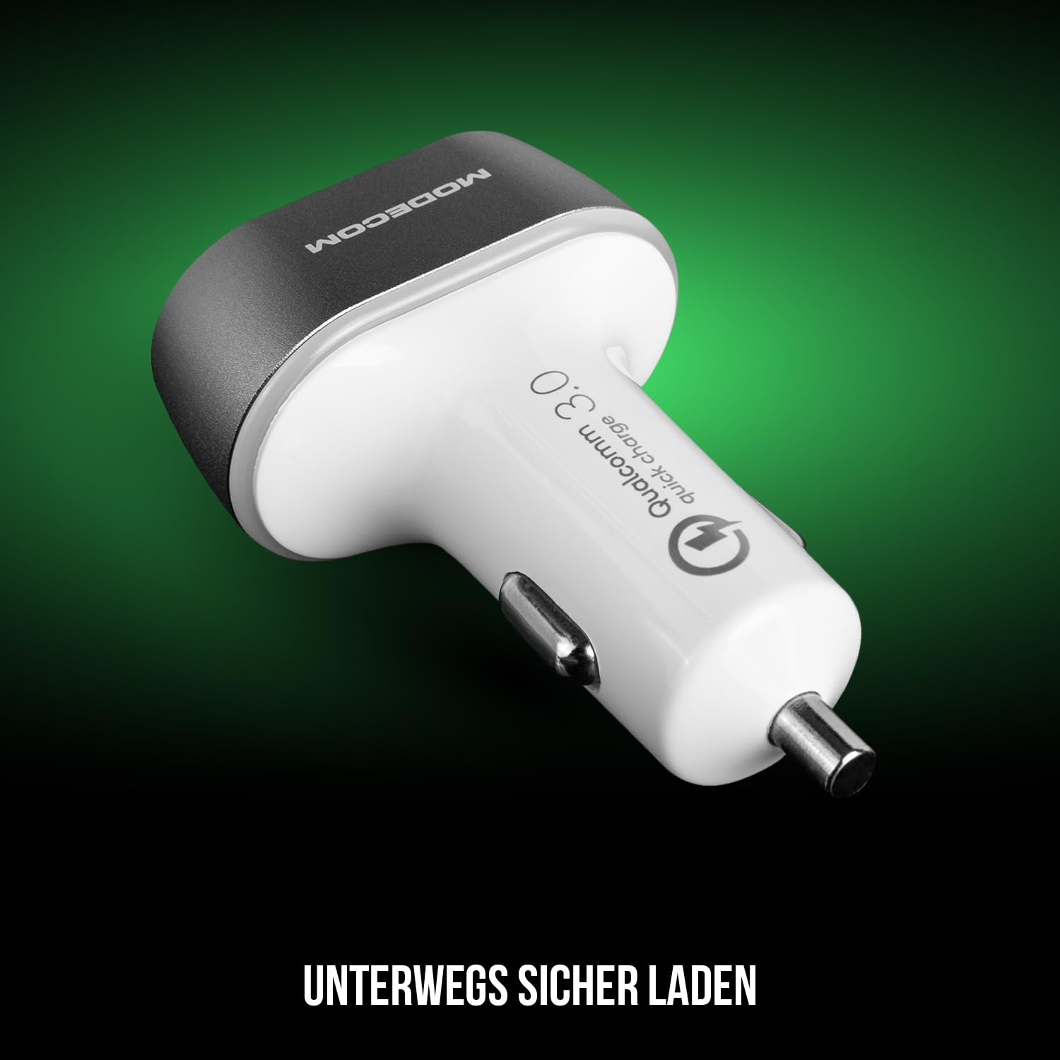 Modecom CU3 QC 3.0 Kfz-Ladegerät schwarz 3-Port Schnelllader