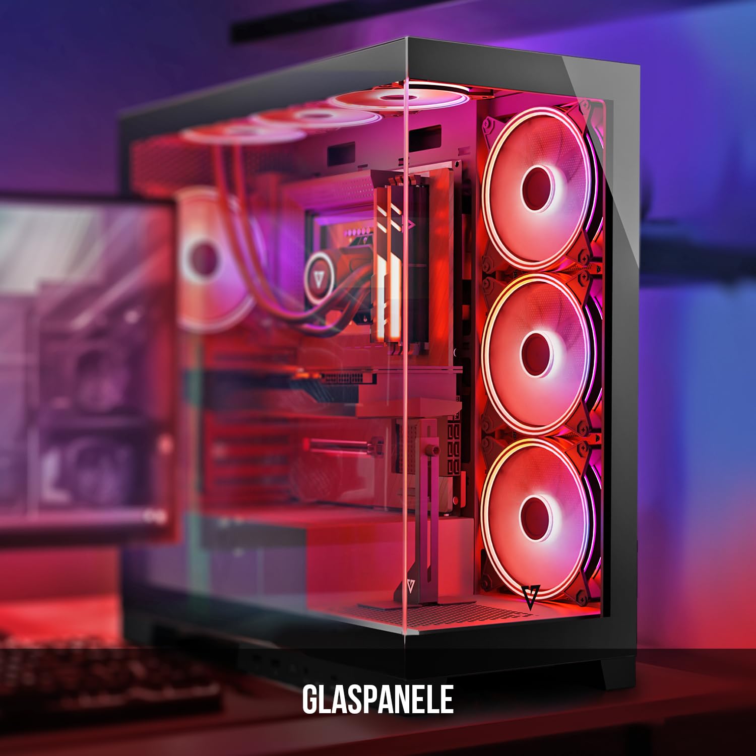 Modecom Volcano Expanse S Midi Tower PC-Gehäuse Schwarz