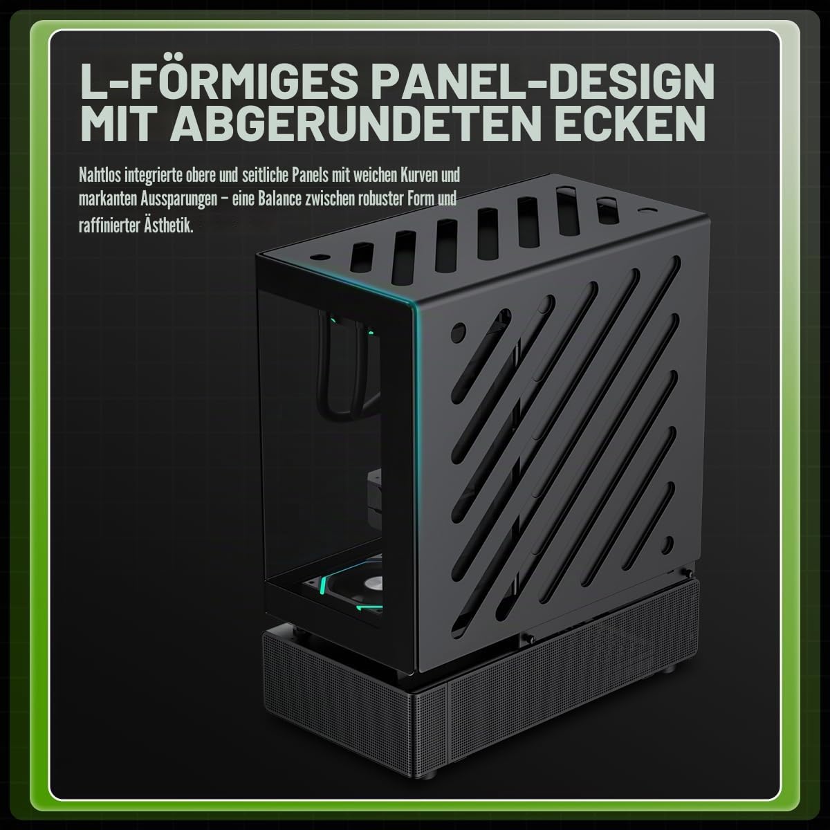 GAMEMAX N80 BK Midi Tower PC-Gehäuse schwarz Panoramaglas